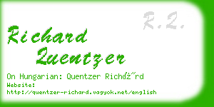 richard quentzer business card